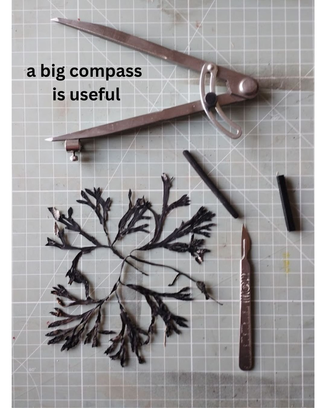 using a big compass