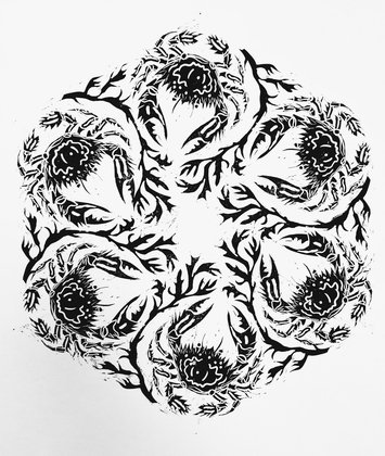 Swimming Crab and Seaweed Mandala