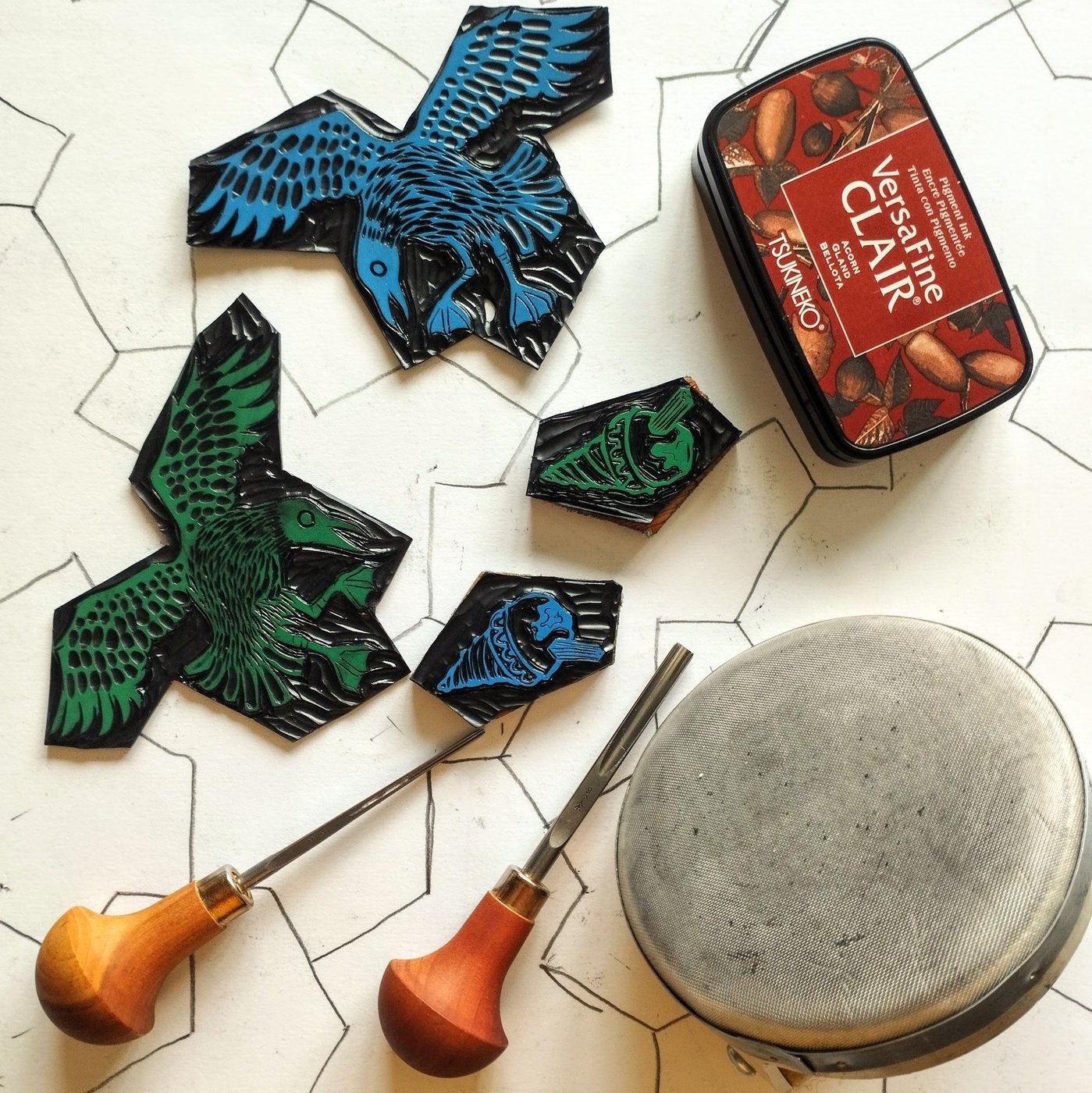 blocks stamps and tools used